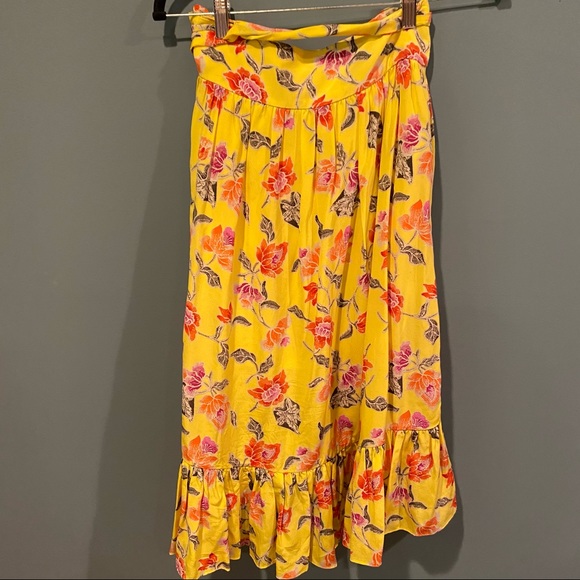 Joie Denisha Floral Silk Wrap Skirt EUC - Picture 5 of 9